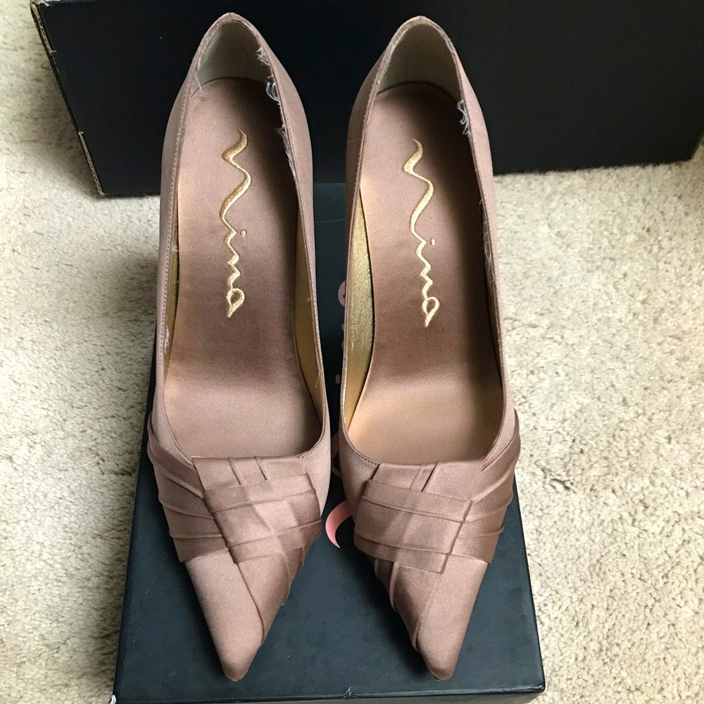 Nina Arley Luster Satin High Heels